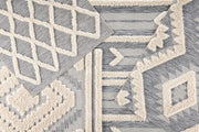 sani indoor outdoor geometric gray cream rug design by jaipur 6