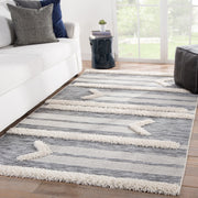 hanai indoor outdoor tribal gray cream rug design by jaipur 5