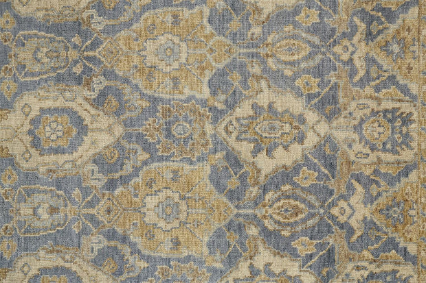 Irie Hand Knotted Blue and Gold Rug by BD Fine Texture Image 1