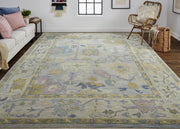 Larson Hand Knotted Gray and Yellow Rug by BD Fine Roomscene Image 1