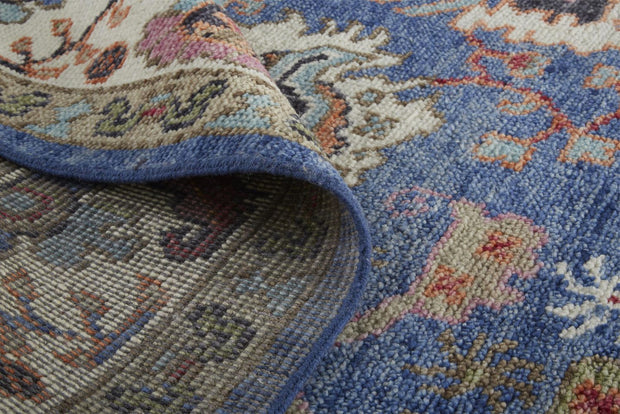 Bennet Blue and Red Rug by BD Fine Roll Image 1
