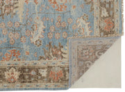 Bennet Hand Knotted Blue and Brown Rug by BD Fine Fold Image 1
