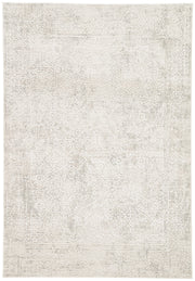 Lianna Abstract Silver & White Area Rug