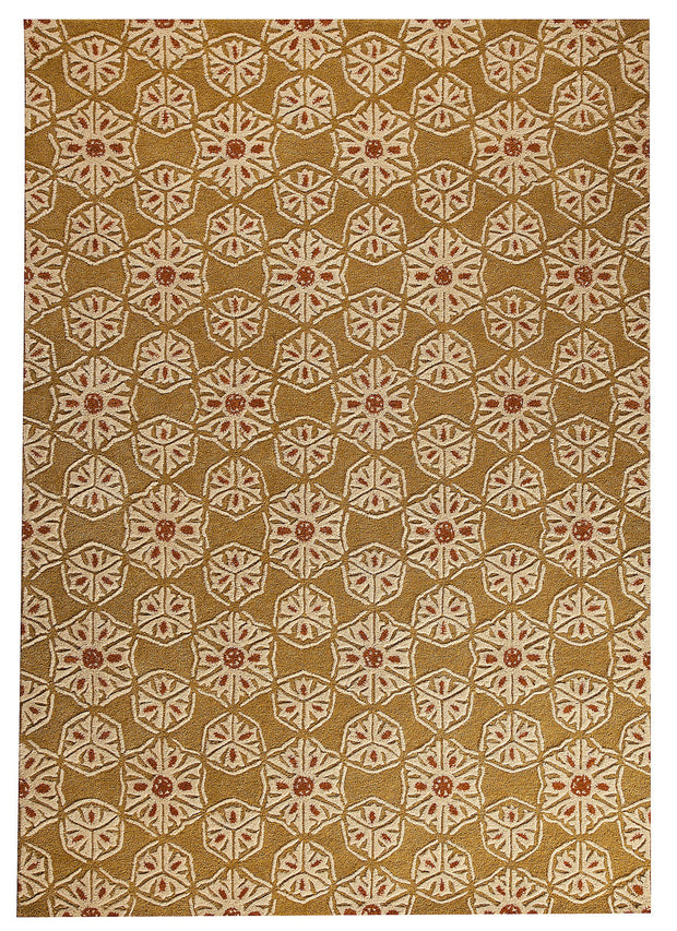Normandie Collection Hand Tufted Wool Area Rug in Gold design by Mat the Basics