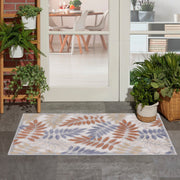 Aloha Indoor Outdoor Blue Mocha Floral Rug By Nourison Nsn 099446921475 10
