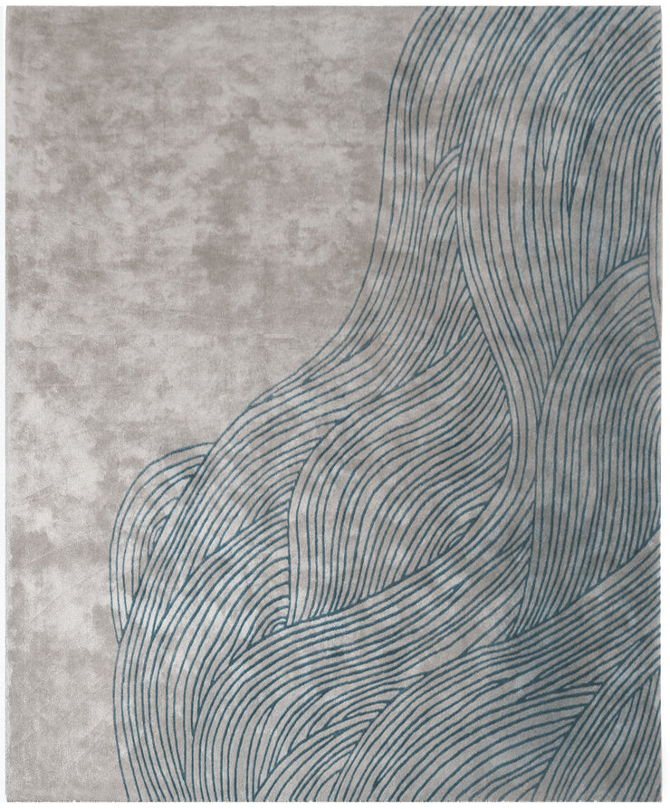 Continua Laguna Hand Tufted Rug in Blue design by Second Studio