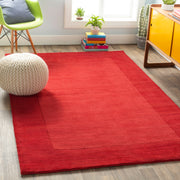 Mystique Collection Wool Area Rug in Carmine and Red design by Surya