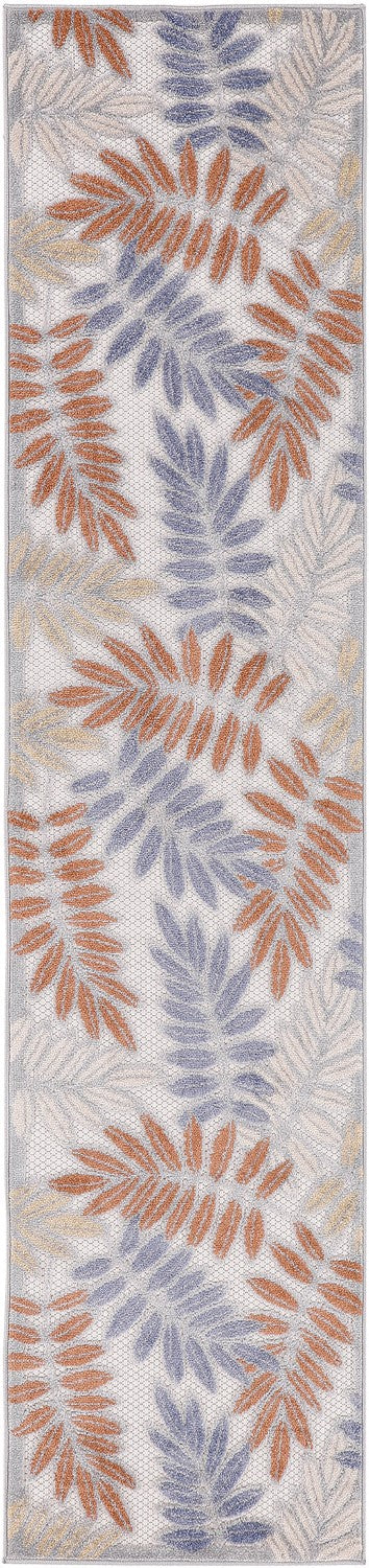 Aloha Indoor Outdoor Blue Mocha Floral Rug By Nourison Nsn 099446921475 3