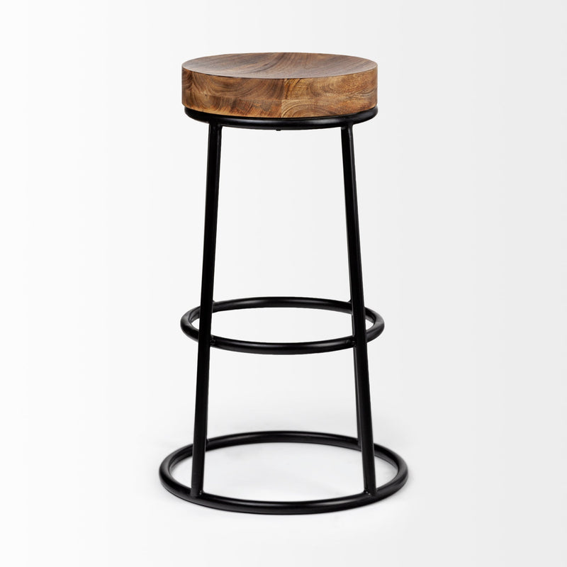 media image for Flynn Bar Wood Seat Stool Series Mercana Mer 50467 2 220