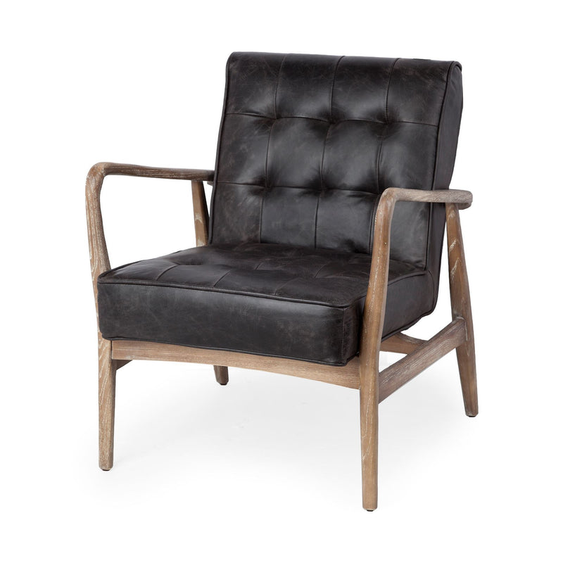 media image for Phineas Leather Accent Chair Mercana Mer 67687 1 252