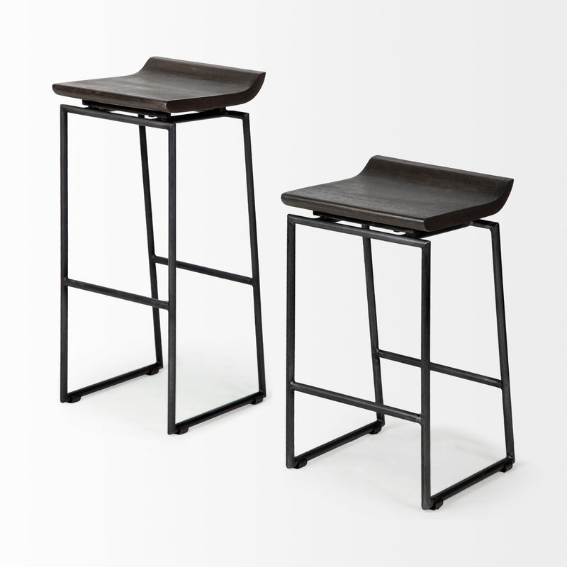 media image for Givens Wood Seat Bar Counter Stool Mercana Mer 69554 46 24