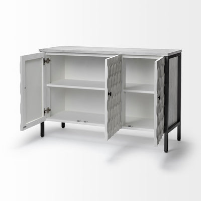 product image for Savannah Gray Accent Cabinet 3 Door Mercana Mer 68268 5 48