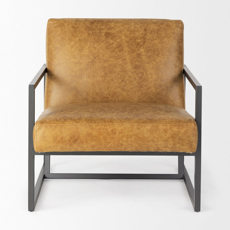 media image for Armelle Leather Accent Chair Mercana Mer 67083 3 233