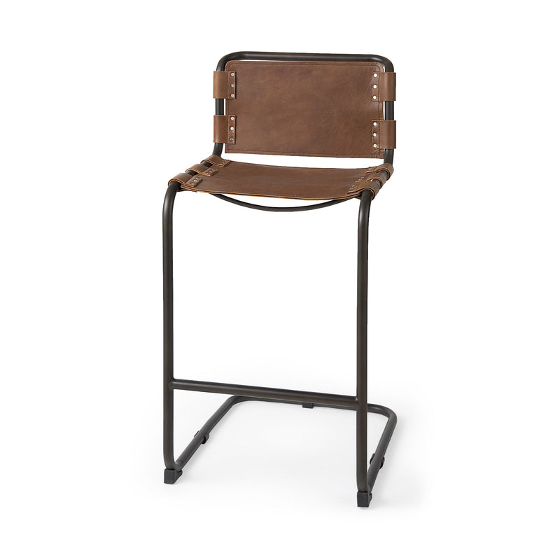 media image for Berbick Leather Seat Bar Counter Stool Mercana Mer 69276 4 266