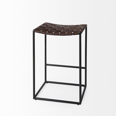 product image for Clarissa Leather Seat Bar Counter Stool Mercana Mer 69392 16 78