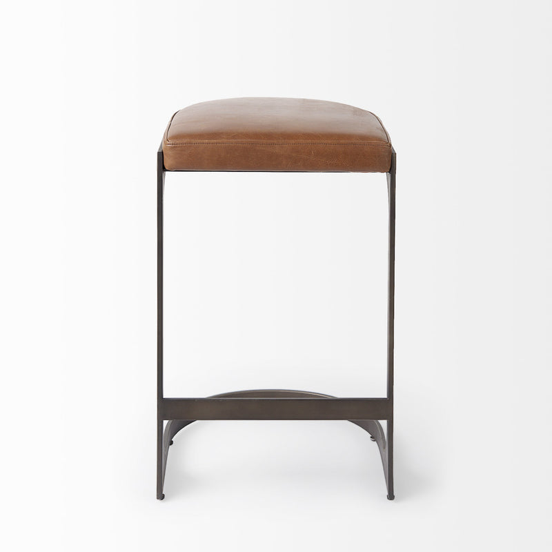 media image for Tyson Leather Seat Bar Counter Stool Mercana Mer 69267 30 275