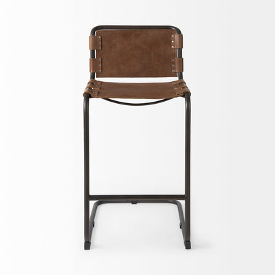 product image for Berbick Leather Seat Bar Counter Stool Mercana Mer 69276 33 46