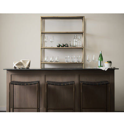 product image for Clarissa Leather Seat Bar Counter Stool Mercana Mer 69392 32 24