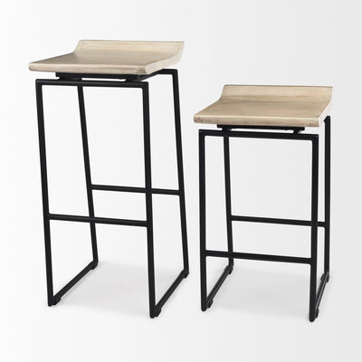 product image for Givens Wood Seat Bar Counter Stool Mercana Mer 69554 50 61