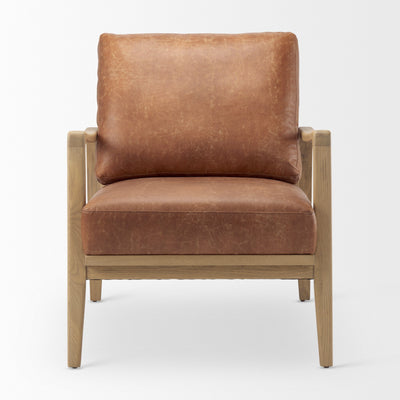 product image for Raeleigh Leather Accent Chair Mercana Mer 69989 3 76