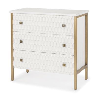 product image of Savannah Gold Accent Cabinet 3 Drawer Mercana Mer 69758 1 565