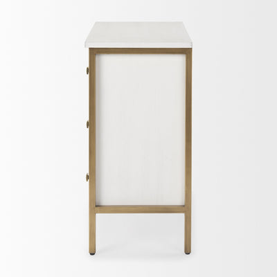 product image for Savannah Gold Accent Cabinet 3 Drawer Mercana Mer 69758 3 32