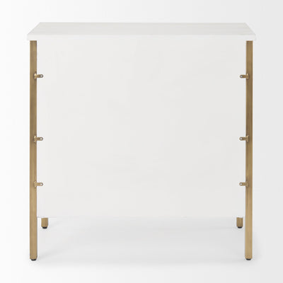 product image for Savannah Gold Accent Cabinet 3 Drawer Mercana Mer 69758 4 79