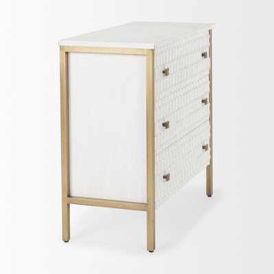 product image for Savannah Gold Accent Cabinet 3 Drawer Mercana Mer 69758 5 20