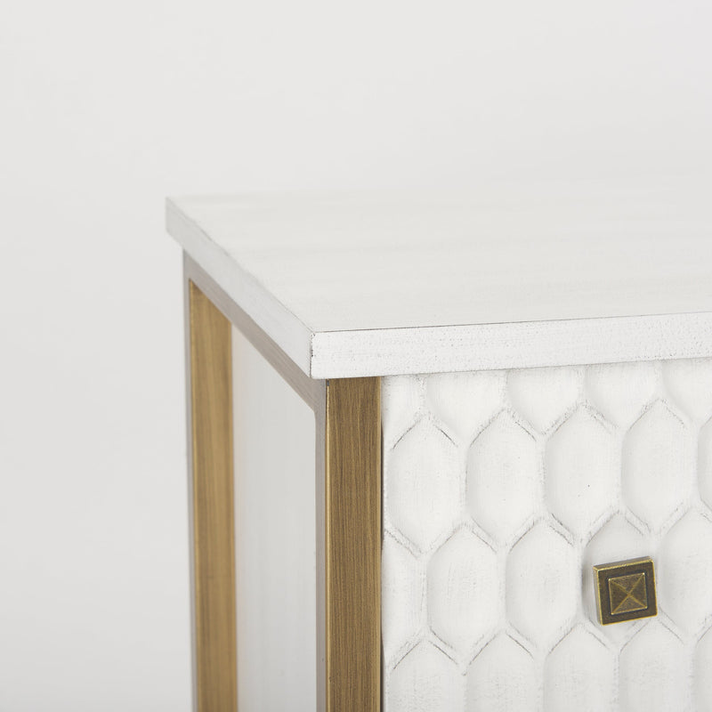 media image for Savannah Gold Accent Cabinet 3 Drawer Mercana Mer 69758 7 22