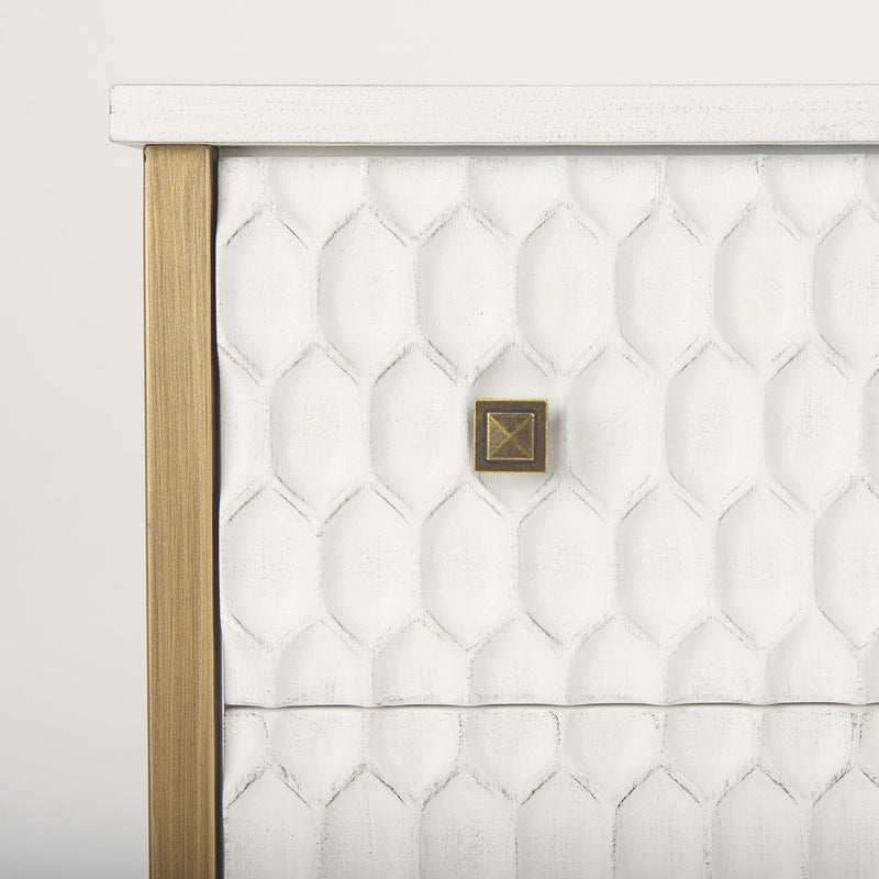 media image for Savannah Gold Accent Cabinet 3 Drawer Mercana Mer 69758 8 235