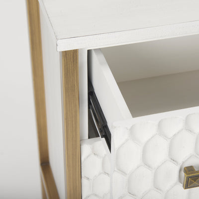 product image for Savannah Gold Accent Cabinet 3 Drawer Mercana Mer 69758 9 79