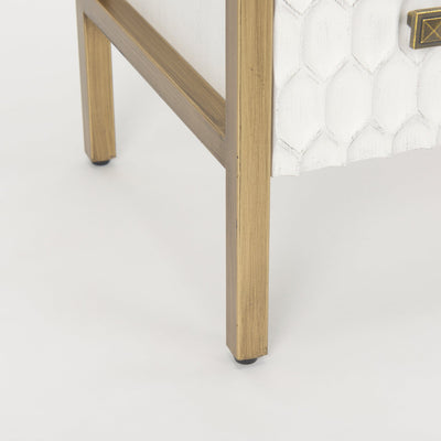 product image for Savannah Gold Accent Cabinet 3 Drawer Mercana Mer 69758 10 97