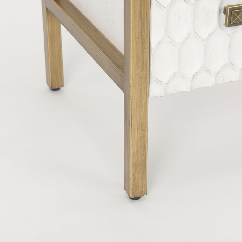 media image for Savannah Gold Accent Cabinet 3 Drawer Mercana Mer 69758 10 285