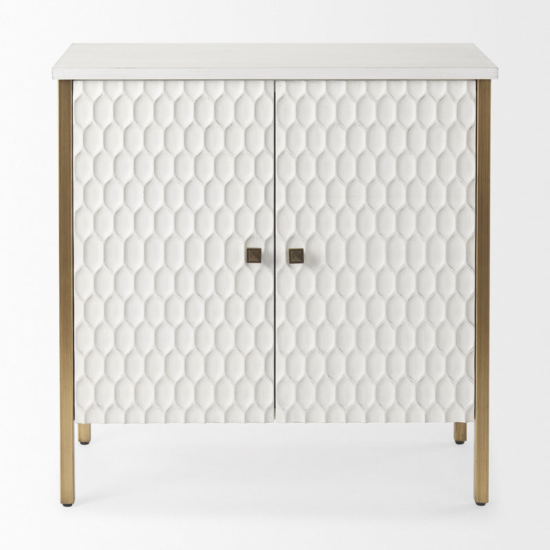 media image for Savannah Gold Accent Cabinet 2 Door Mercana Mer 69760 2 253