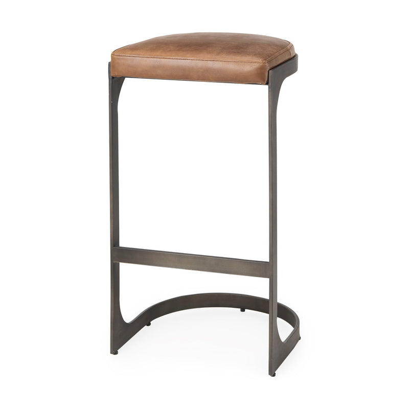 media image for Tyson Leather Seat Bar Counter Stool Mercana Mer 69267 4 235