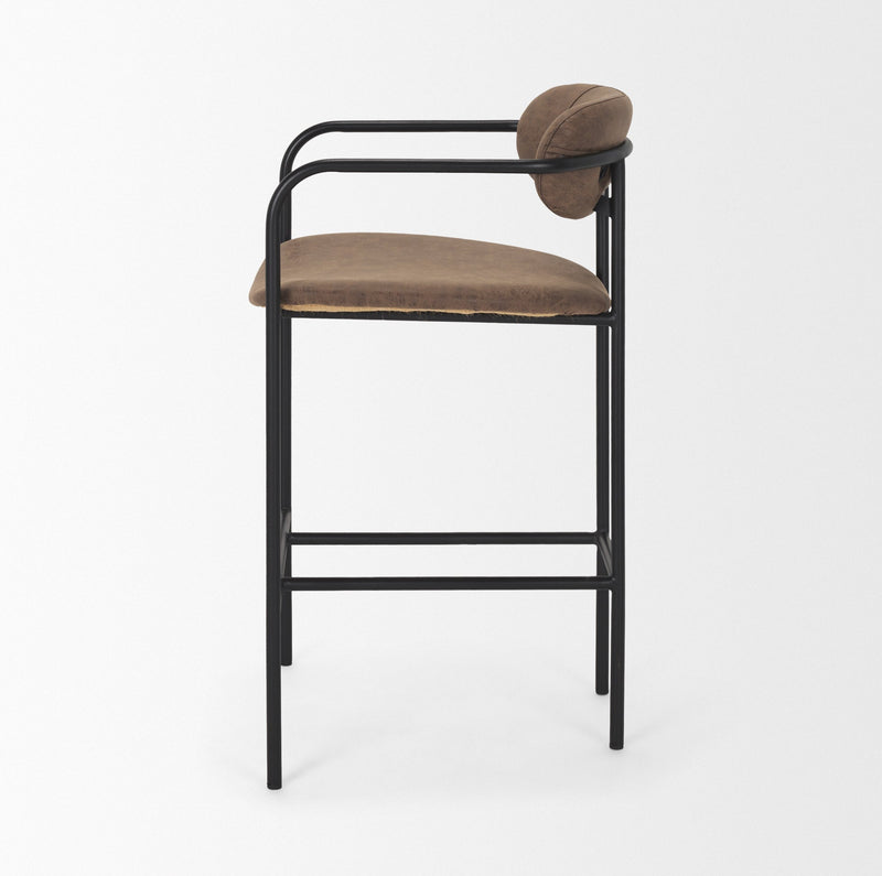 media image for Parker Leather Seat Bar Counter Stool Mercana Mer 70780 7 222