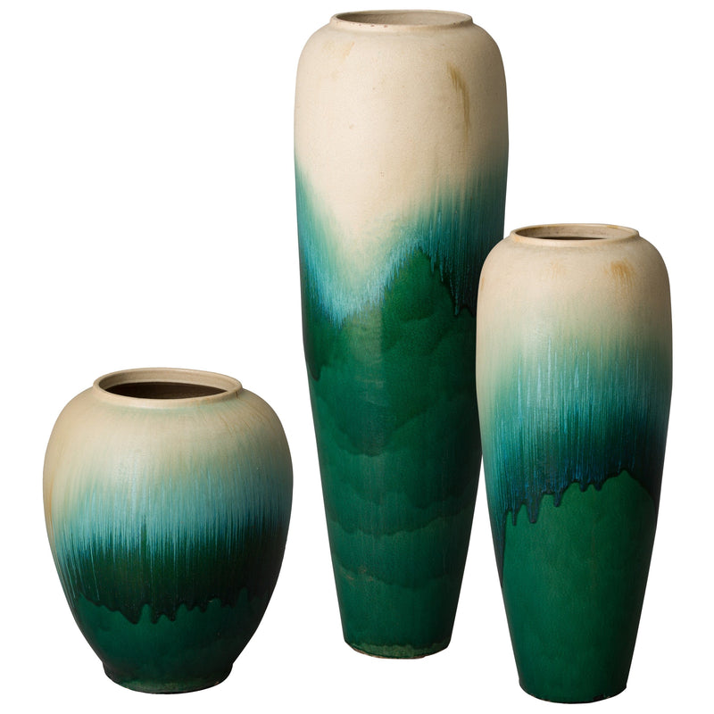 media image for green cascade glaze jar in various sizes 4 231