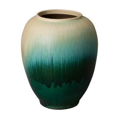 product image of green cascade glaze jar in various sizes 1 565