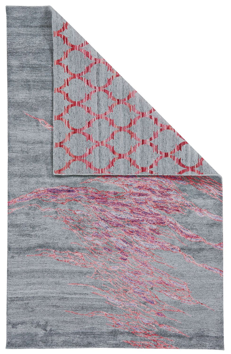 media image for Agadir Hand Tufted Red and Gray Rug by BD Fine Flatshot Image 1 256