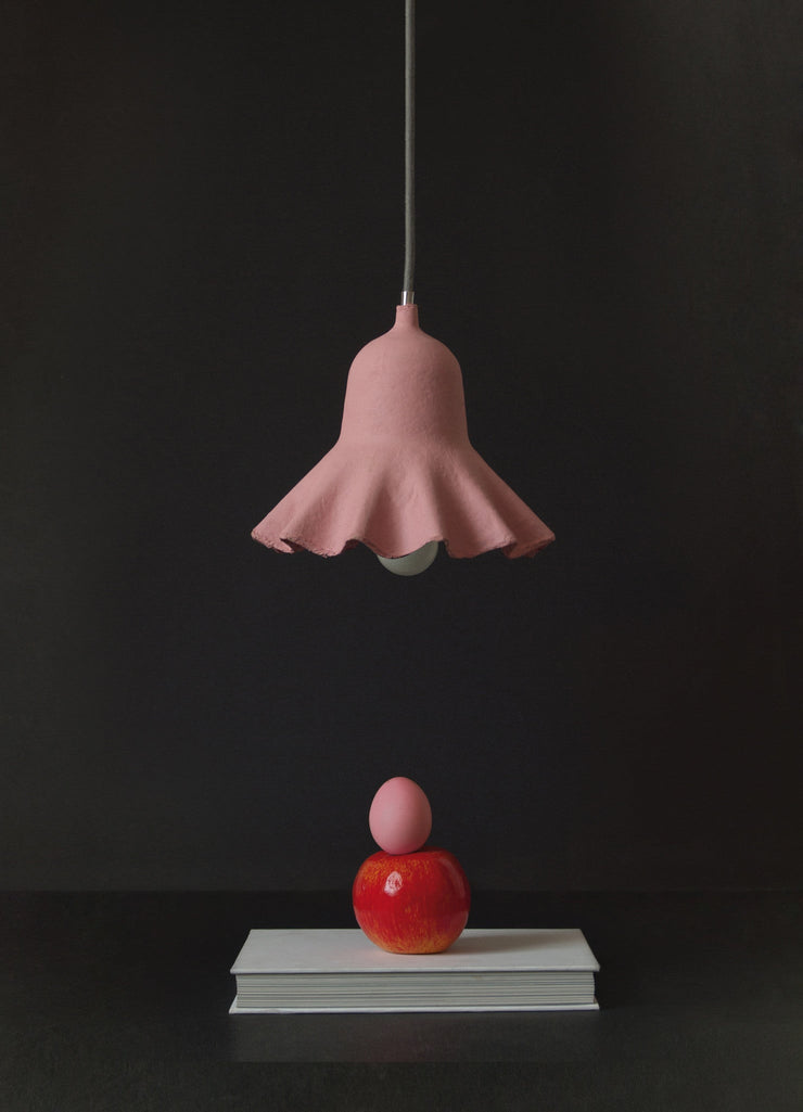 egg of columbus suspended carton lamp in pink design by seletti 1 1