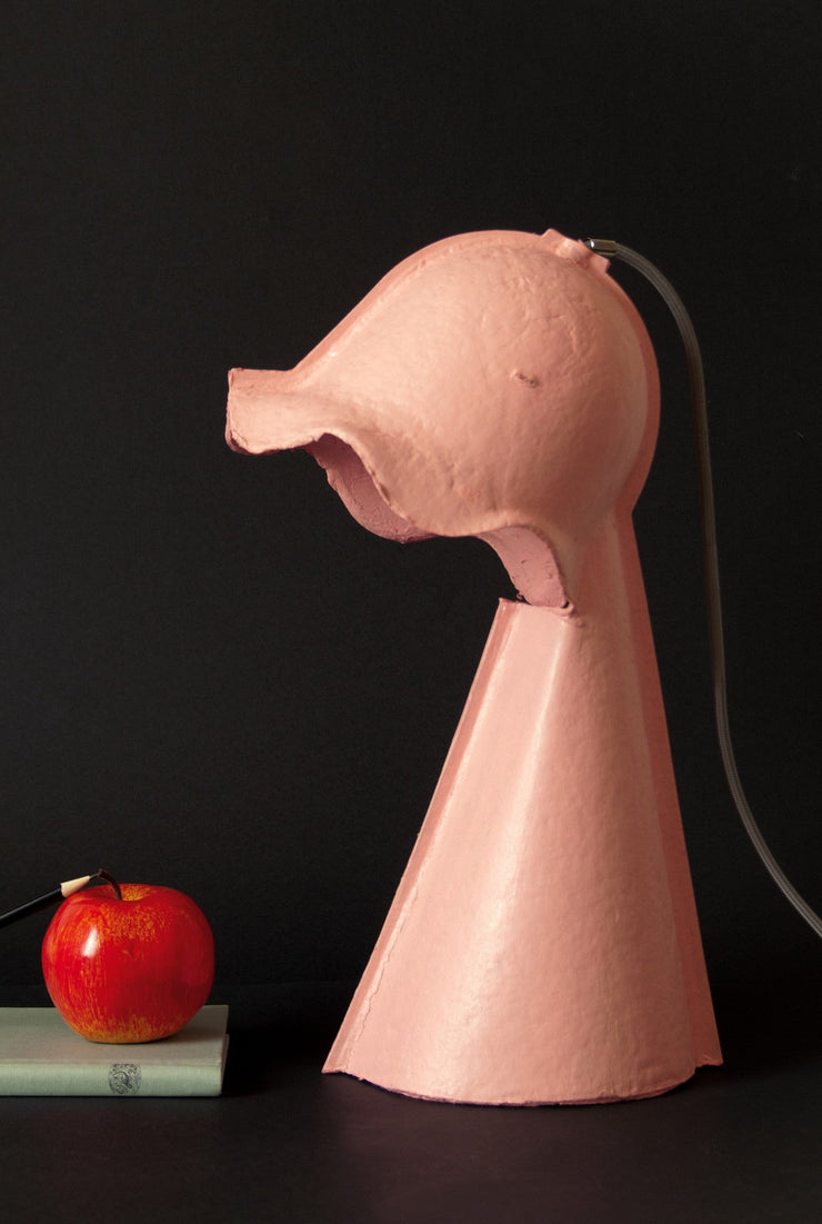 egg of columbus table carton lamp in pink design by seletti 1
