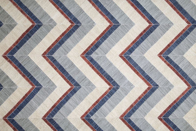 product image for Bromham Flatweave Blue and Red Rug by BD Fine Texture Image 1 1