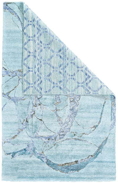 product image of Agadir Hand Tufted Aqua and River Blue Rug by BD Fine Flatshot Image 1 560