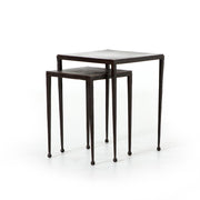 dalston nesting end tables in antique brown 1