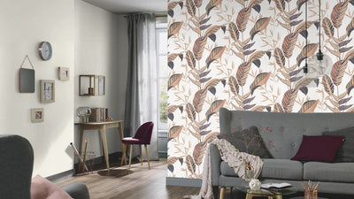 product image for Elle Decoration Floral Wallpaper in Beige 79