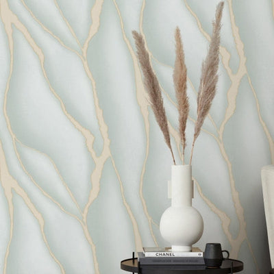 product image for Elle Decoration Patterned Stone Wallpaper in Green 49