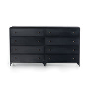 belmont 8 drawer metal dresser in dark metal 1
