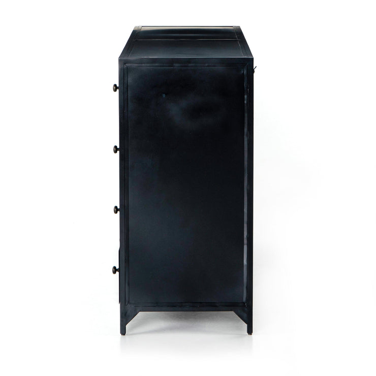 belmont 8 drawer metal dresser in dark metal 5