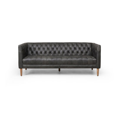 product image for Williams Leather Sofa in Natural Washed Ebony - Open Box 1 22