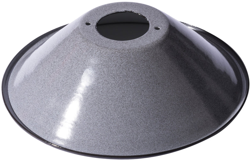 media image for h d enamel iron lampshade gray design by puebco 5 236